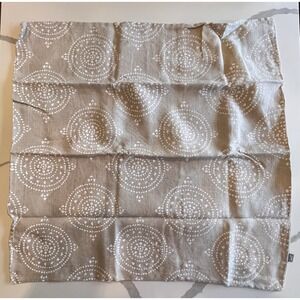 Serena & Lily Linen‎ Euro Sham Tan White Boho Sand 26x26 Lune New